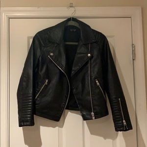 Topshop vegan leather jacket